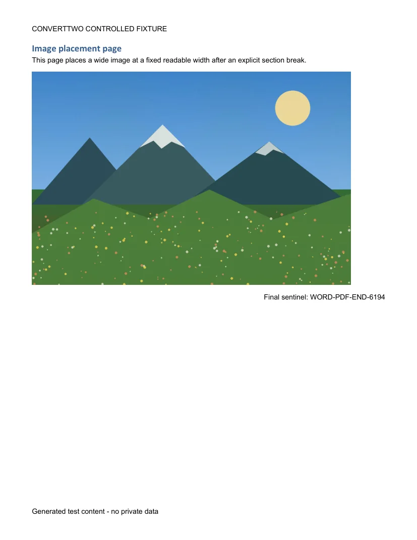Microsoft Word reference third page with landscape-format illustration inside a portrait page
