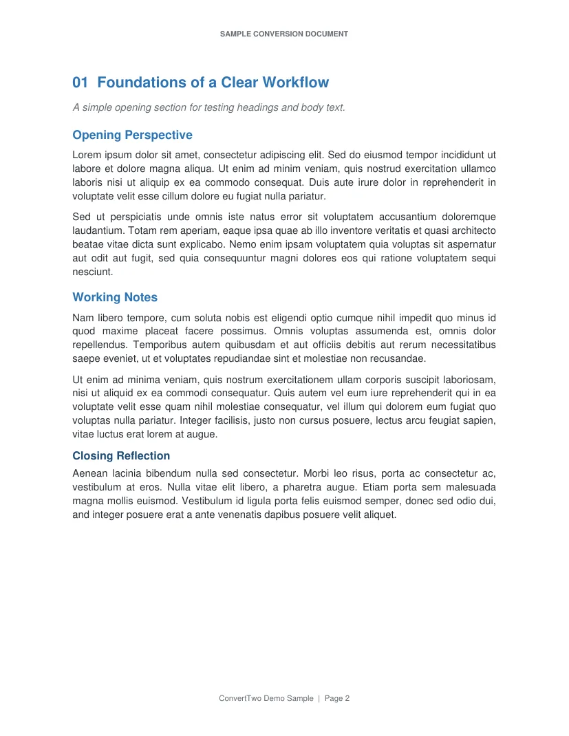 Page 2 of the original sample PDF before conversion
